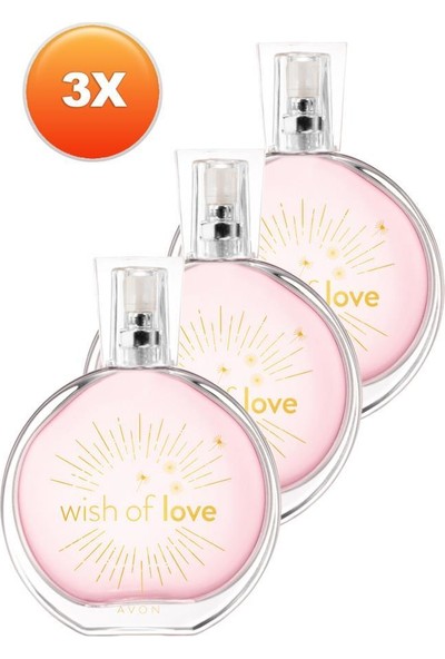Avon Wish Of Love Edt 50 Ml Bayan Parfüm 3 Adet