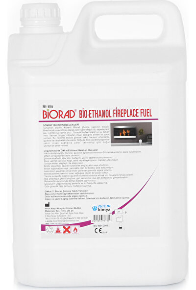 Biorad 5 Litre Bio Ethanol Bacasız Şömine Yakıtı