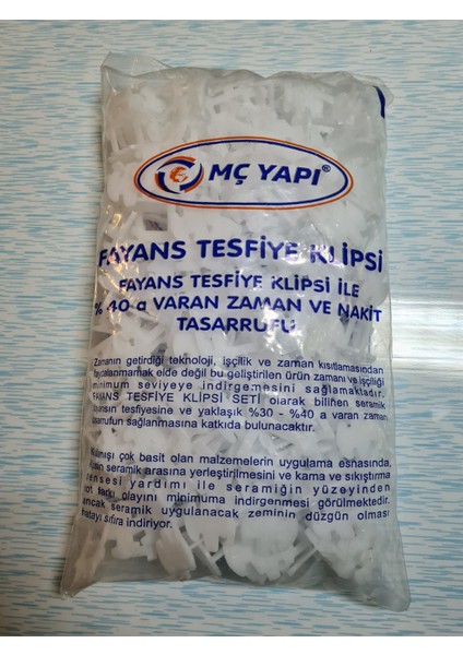 2 mm Fayans Seramik Seviye Tespit Derz Artısı Tutucu Klips 3mm (1paket 200 Adet)