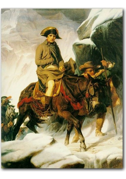 Ahşap Tablo Napoleon Bonaparte Askerleri Ile Kayalıklarda