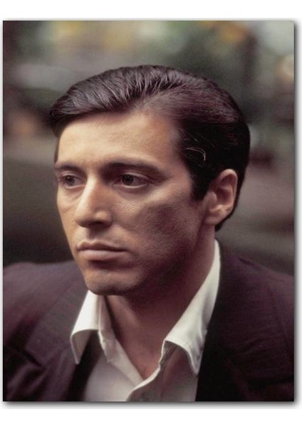 Ahşap Tablo Al Pacino 1972 Corleone Ailesi
