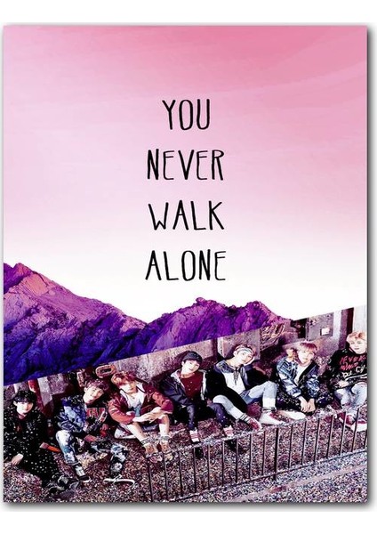 Ahlap Tablo Bts Koreli Gençler You Never Walk Alone