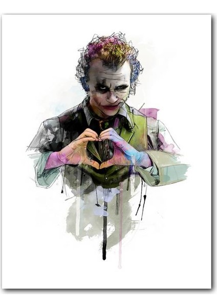 Ahşap Tablo Joker Eli Ile Kalp Yapmış