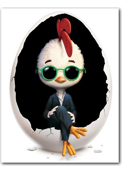 Ahşap Tablo Disney's Chicken Little Kırıkyumurta Görseli