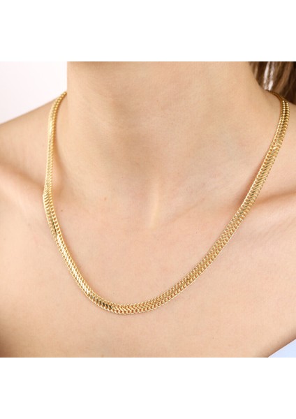 14 Ayar Altın Viyana Zincir 50 cm modelleri