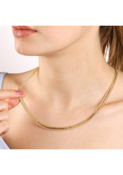 14 Ayar Altın Viyana Zincir 50 cm fırsatları