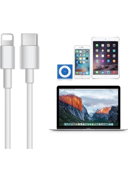 Usb-C To Lıghtıng Hızlı Şarj ve Data Kablosu 1m