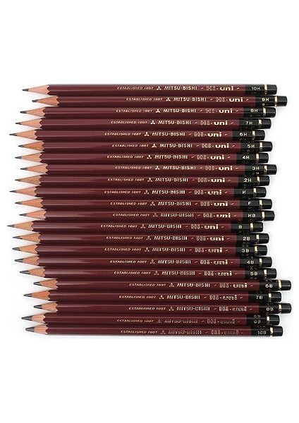 Mitsubishi Hi-Uni Art Set 10B-10H Dereceli Kalem Karakalem Eskiz Çizim Seti