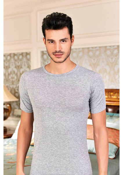 Erkek Likralı Süprem Kısa Kol Bisiklet Yaka 3'lü Paket -1024