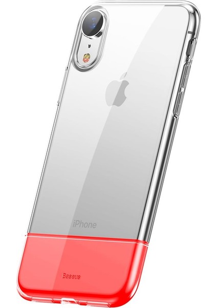 Apple iPhone Xr Baseus Half To Half Serisi Çift Renk Tasarımlı Kılıf Kırmızı