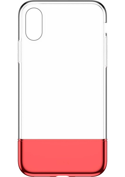 Apple iPhone Xr Baseus Half To Half Serisi Çift Renk Tasarımlı Kılıf Kırmızı