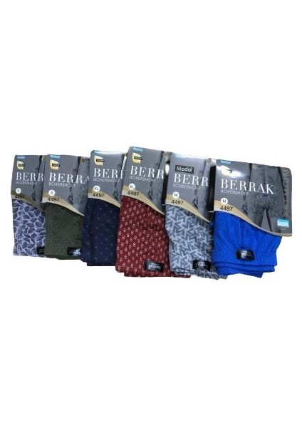 Erkek Desenli Modal Boxer 3'lü Paket - 4497