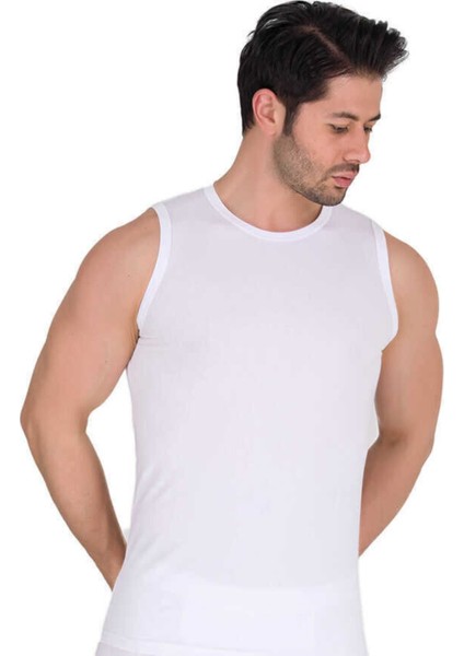 Erkek Likralı Süprem Kolsuz Bisiklet Yaka Atlet 3'lü Paket - 1026