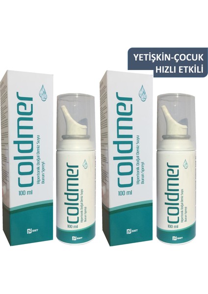 Yetişkin - Çocuk Hipertonik Doğal Deniz Suyu Burun Spreyi 100 Ml - 2 Adet