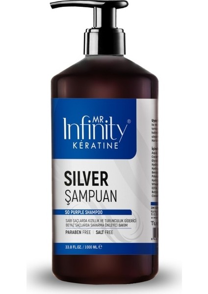 Mr Infinity Silver Mor Şampuan 1000 ml