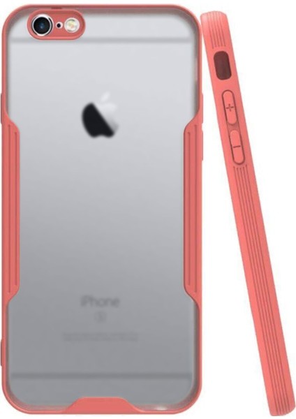 Apple iPhone 6 Kılıf Kamera Korumalı Colorful Kapak - Pembe