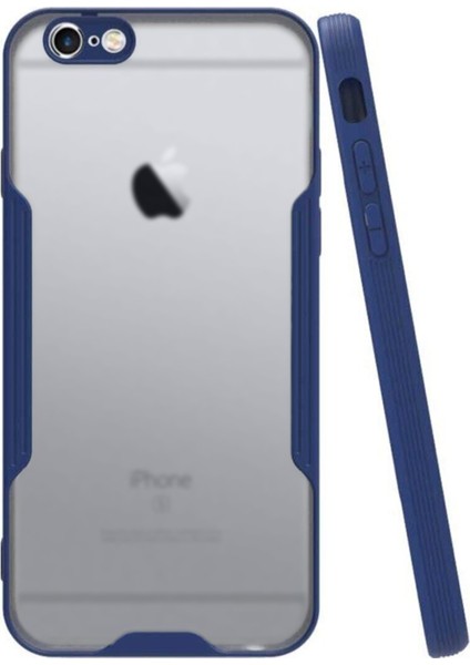 Apple iPhone 6 Kılıf Kamera Korumalı Colorful Kapak - Lacivert