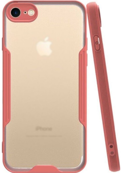 Apple iPhone Se 2020 Kılıf Kamera Korumalı Colorful Kapak - Pembe