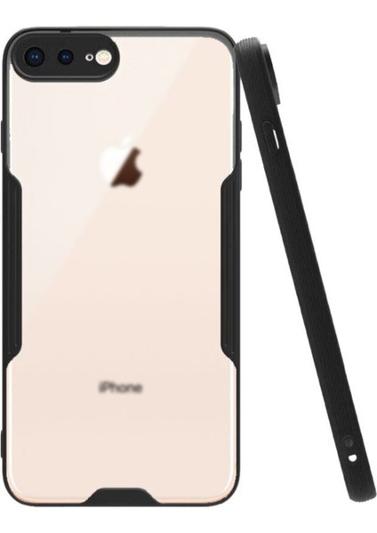 Apple iPhone 7 Plus Kılıf Kamera Korumalı Colorful Kapak - Siyah