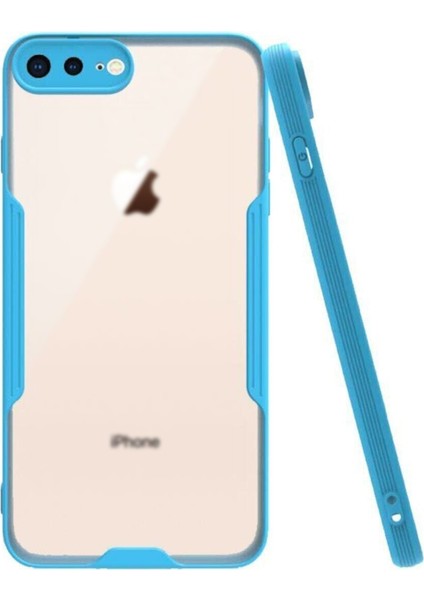 Apple iPhone 7 Plus Kılıf Kamera Korumalı Colorful Kapak - Mavi