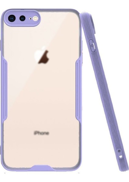 Apple iPhone 7 Plus Kılıf Kamera Korumalı Colorful Kapak - Lila