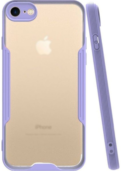 Apple iPhone Se 2020 Kılıf Kamera Korumalı Colorful Kapak - Lila