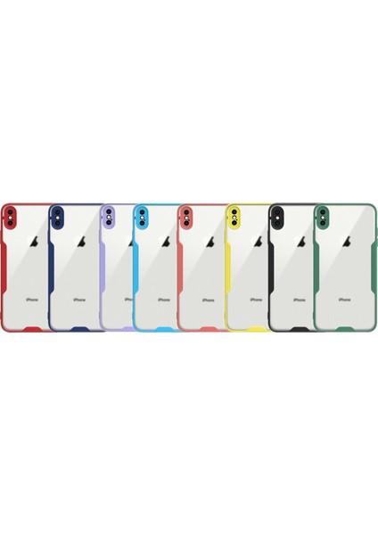 Apple iPhone x Kılıf Kamera Korumalı Colorful Kapak - Siyah