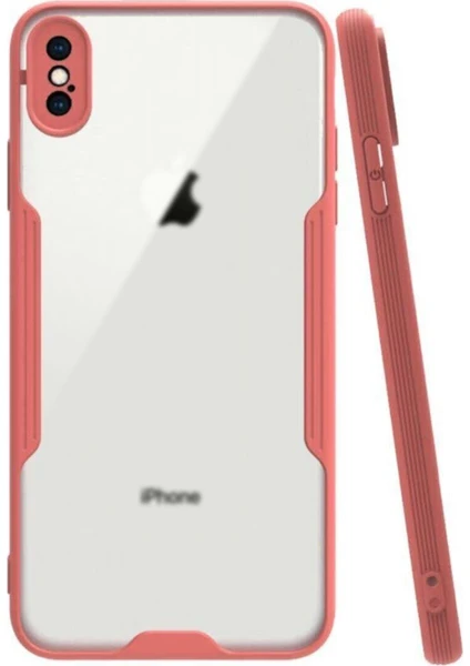 Apple iPhone x Kılıf Kamera Korumalı Colorful Kapak - Pembe