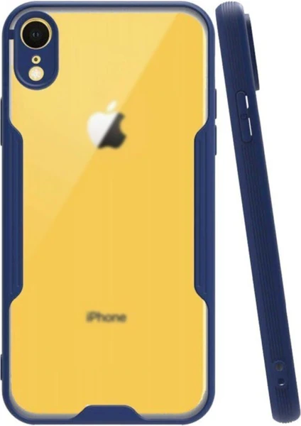 Apple iPhone Xr Kılıf Kamera Korumalı Colorful Kapak - Lacivert