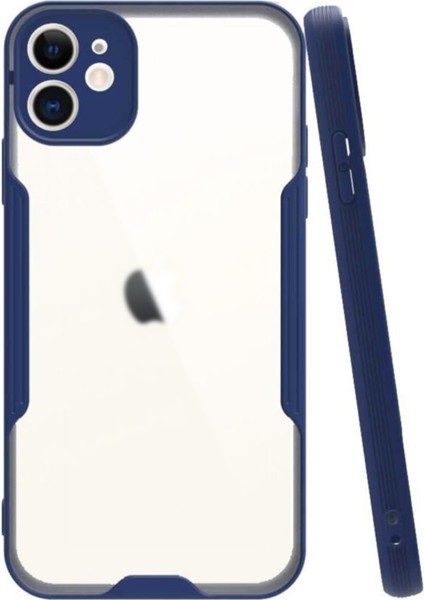 Apple iPhone 11 Kılıf Kamera Korumalı Colorful Kapak - Lacivert