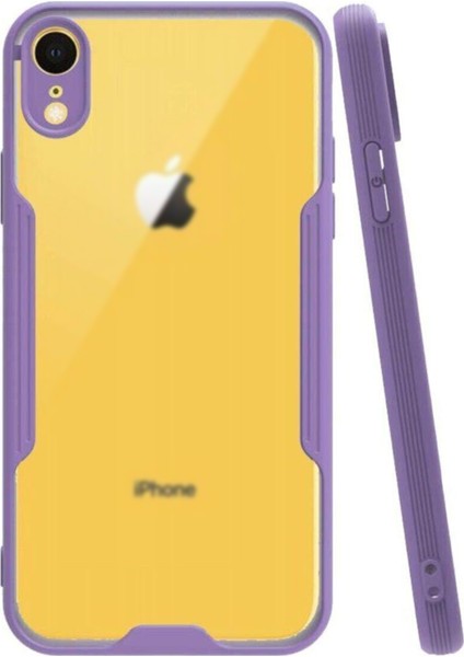 Apple iPhone Xr Kılıf Kamera Korumalı Colorful Kapak - Lila