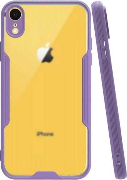 Apple iPhone Xr Kılıf Kamera Korumalı Colorful Kapak - Lila