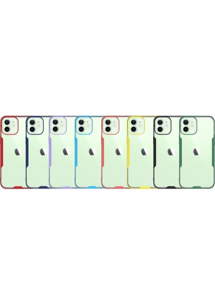 Apple iPhone 12 Mini Kılıf Kamera Korumalı Colorful Kapak - Yeşil