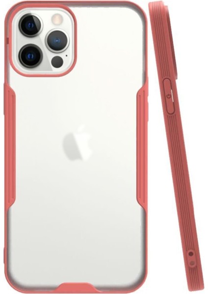 Apple iPhone 12 Pro Max Kılıf Kamera Korumalı Colorful Kapak - Pembe