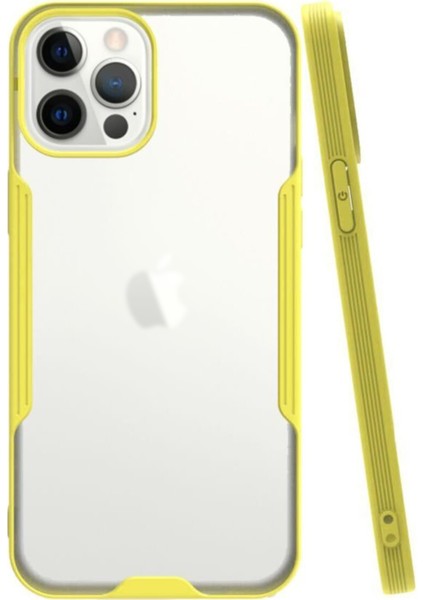 Apple iPhone 12 Pro Kılıf Kamera Korumalı Colorful Kapak - Sarı