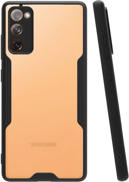 Samsung Galaxy S20 Fe Kılıf Kamera Korumalı Colorful Kapak - Siyah