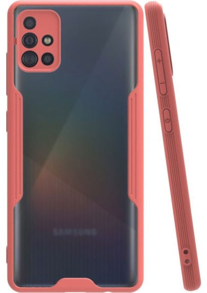 Samsung Galaxy M31S Kılıf Kamera Korumalı Colorful Kapak - Pembe