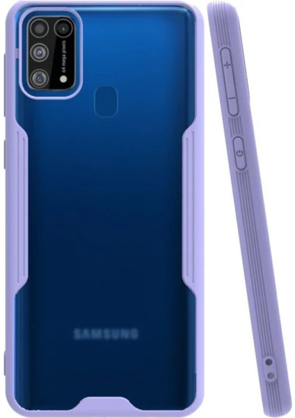 Samsung Galaxy M31 Kılıf Kamera Korumalı Colorful Kapak - Lila