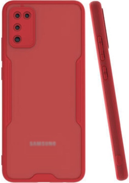 Samsung Galaxy A02S Kılıf Kamera Korumalı Colorful Kapak - Kırmızı