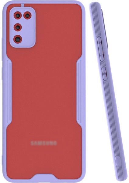 Samsung Galaxy A02S Kılıf Kamera Korumalı Colorful Kapak - Lila