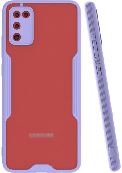 Samsung Galaxy A02S Kılıf Kamera Korumalı Colorful Kapak - Lila