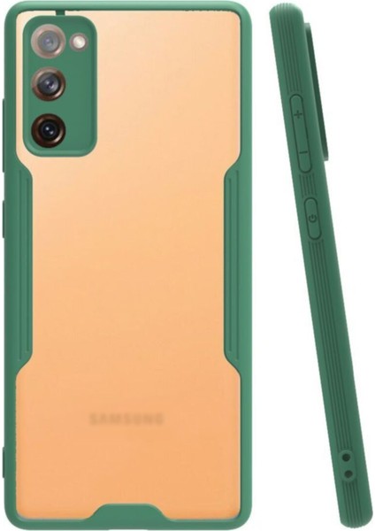 Samsung Galaxy S20 Fe Kılıf Kamera Korumalı Colorful Kapak - Yeşil