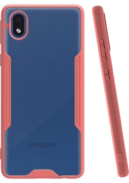 Samsung Galaxy A01 Core Kılıf Kamera Korumalı Colorful Kapak - Pembe