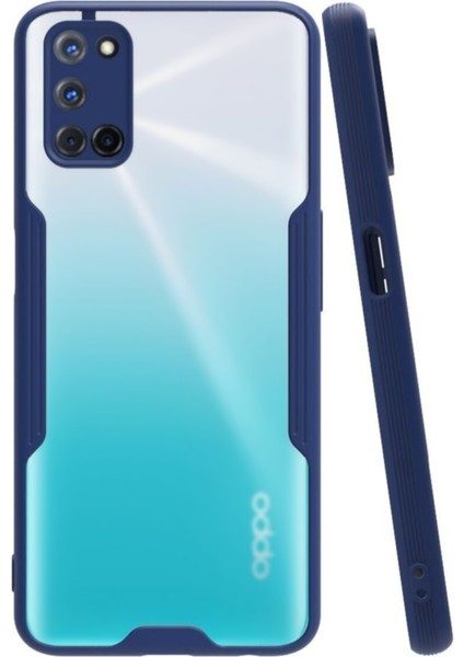 Oppo A92 Kılıf Kamera Korumalı Colorful Kapak - Lacivert