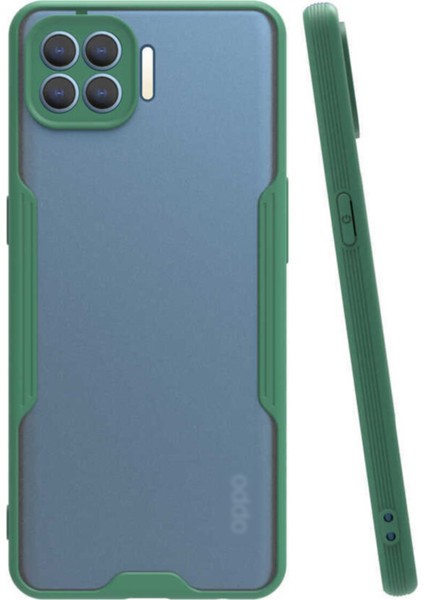 Oppo Reno 4 Lite Kılıf Kamera Korumalı Colorful Kapak - Yeşil