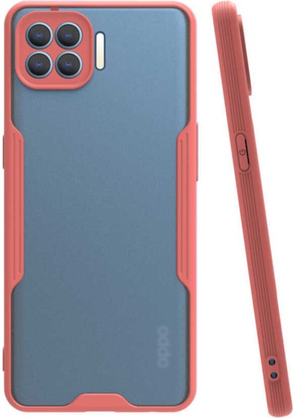 Oppo Reno 4 Lite Kılıf Kamera Korumalı Colorful Kapak - Pembe