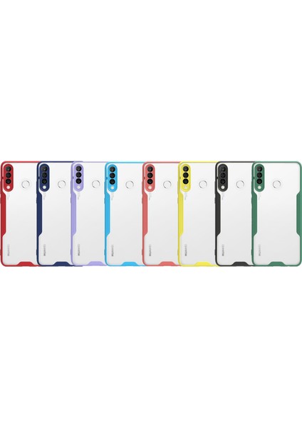 Huawei P30 Lite Kılıf Kamera Korumalı Colorful Kapak - Yeşil