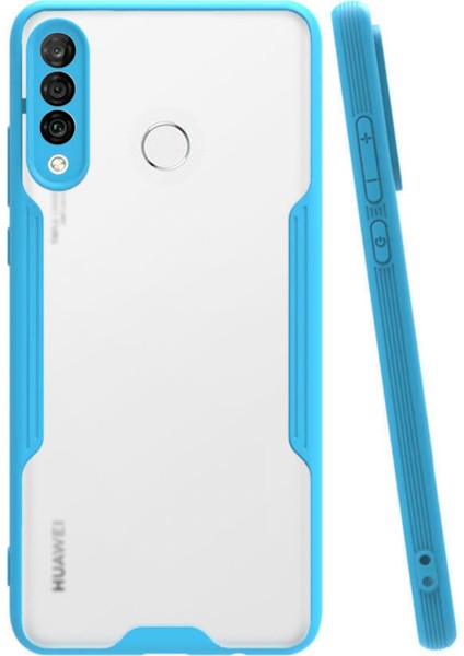 Huawei P30 Lite Kılıf Kamera Korumalı Colorful Kapak - Mavi