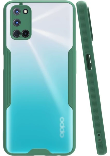 Kzy Oppo A72 Kılıf Kamera Korumalı Colorful Kapak - Yeşil