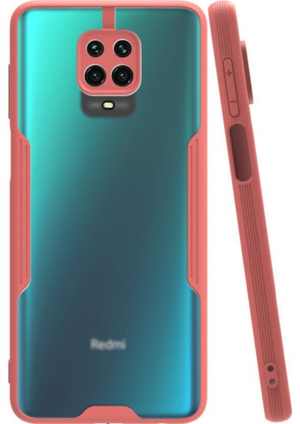 Xiaomi Redmi Note 9s Kılıf Kamera Korumalı Colorful Kapak - Pembe